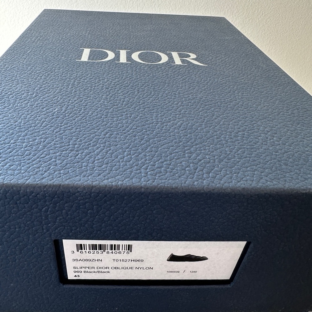 Dior Slipper Oblique Nylon in Black size 43 - Picture 3 of 4